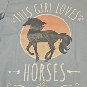 Girls Horse T-shirt